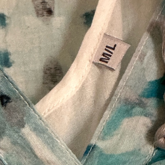 NWOT Laura Park for Annie Selke 100% cotton voile kaftan with slip and carry bag - Picture 3 of 7